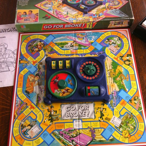 Go for Broke Board Game MB Games Vintage 1993 Family Kid's Stock Market Losing $ - Picture 4 of 16
